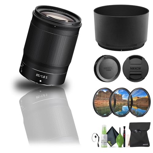 Nikon NIKKOR Z 85mm f1.8 S Telephoto Lens Z Cameras 20090  Filter Kit  Cap Keeper  Cleaning Kit