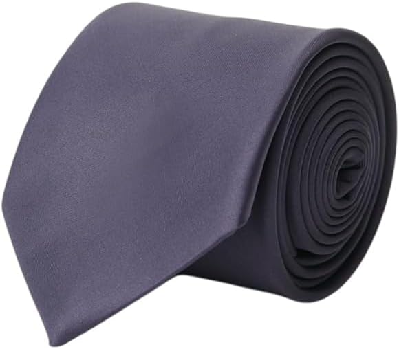 Men's Patternless Tie, Navy Blue, Single Size