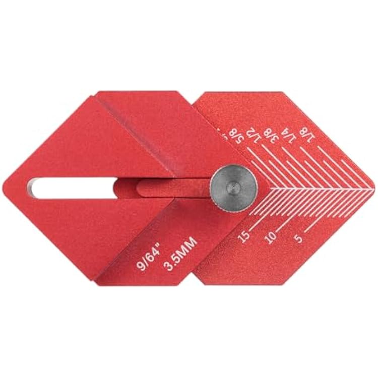 LANRU Woodworking Measuring Ruler Trim Carpentry Tools Finishing Work Multi-Tool for Measuring and Marking Short Offsets,CNC-Machined Marking Ruler