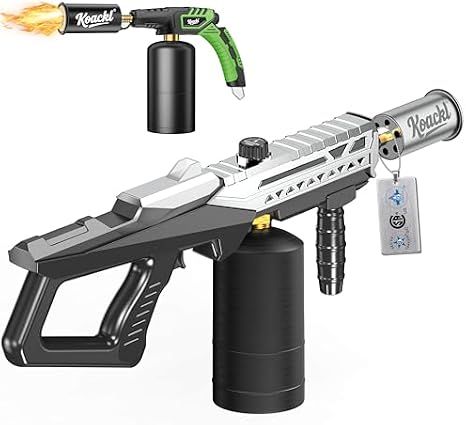 KOACKL Powerful Propane Torch Gun & Kitchen Cooking Torch for Cooking, BBQ & Soldering (Gas Not Included)