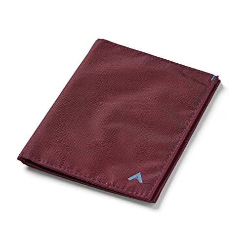 Allett Travel Wallet, Mulberry | Nylon, Thin Bifold, RFID Blocking, Minimalistic, Front Pocket | Holds Up To 10 Cards & Passport | For Men & Women
