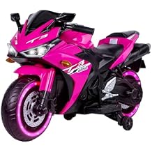 Electric Motorcycle for Kids,TAMCO 12V Ride on Motorcycle with Hand Racing/Foot Brake/Lighting Wheels/Ride on Toys for 3 4 5 6 Years