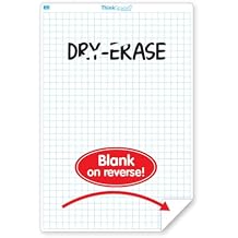 EAI Education ThinkSpace Double-Sided Dry-Erase Poster Board Sheets: 1" Grid, 23" x 36" - 25 Sheets