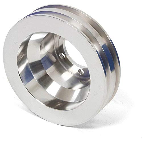 Crankshaft Pulley Compatible with Small Block Chrysler 318 340 360 Engines; 2 Groove V-Belt High Flow