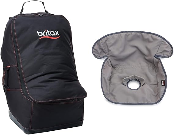 Britax Car Seat Travel Bag with Padded Backpack Straps | Water Resistant + Built-in Wheels + Multiple Carry Handles