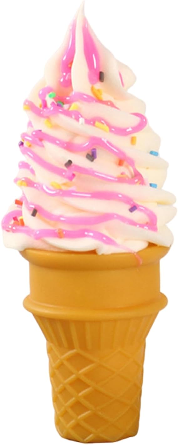 Ice Cream, Lifelike Ice Cream Cone Modeling Figurine Lovely Artificial Food for Display Prop