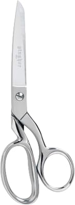 Gingher 8 Dressmakers Fabric Scissors, Stainless Steel Shears, Sharp Knife Edge Steel Sewing Shears with Protective Sheath for Fabric Cutting and Tailoring, Chrome Plated Nickel Finish