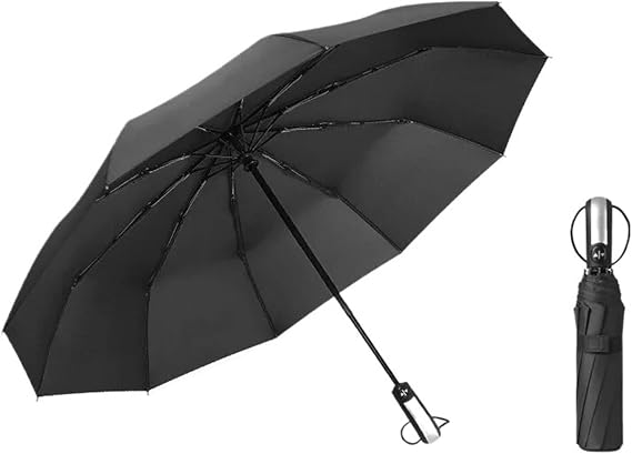 Automatic Folding Vinyl Umbrella, Windproof And Rainproof