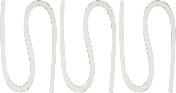 PATIKIL 180pcs Metallic Quilling Strips Paper 1cm x 54cm Origami Paper Quilling Kits for Adults Beginner Art DIY Craft Christmas, White