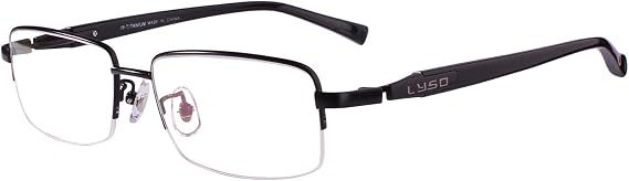 Agstum Titanium Half Rim Glasses Frame Optical Eyeglasses 55-18-145