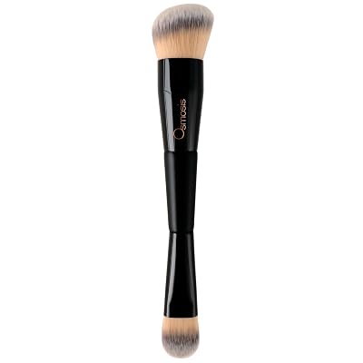 Osmosis 2-In-1 Dual End Foundation Brush For Flawless Liquid & Cream Makeup Application, Blush, Bronzer, Highlighter Ultra Soft Bristles