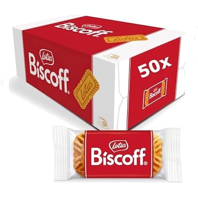 Lotus Bischoff Individually Wrapped Original Caramelised Biscuits, Single Package Welcome Pack Pack of 50