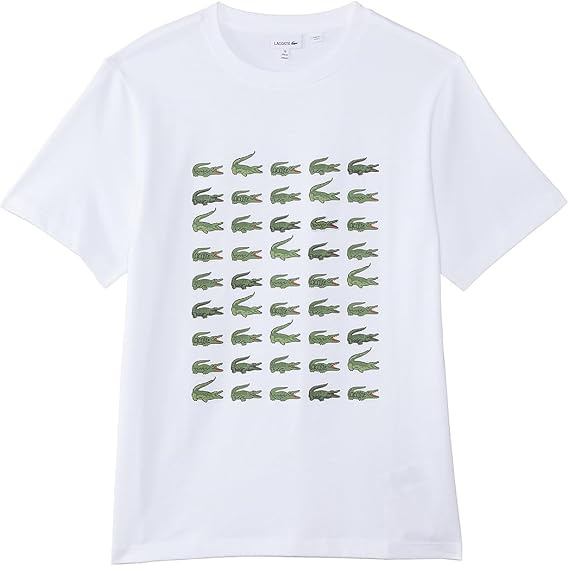 Lacoste Unisex Adult Multi Croc Print Croc T-Shirt