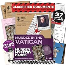 Lucky Egg MMC Death in the Vatican Thrilling Murder Mystery Games for Adults Behind Vatican Walls 40 Evidence Pieces, 150 Min Gameplay (3/5 Difficulty) Cold Case Files Game for 1-10 Players