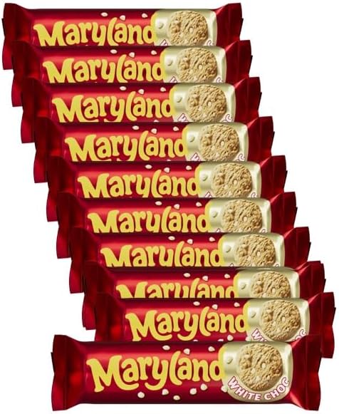 Maryland White Chocolate Chip Cookies Bundle | Perfect afternoon tea cookies | Chocolate Biscuits | Perfect biscuits for gifting | Biscuits for HIM & HER | Available for Hampers (200g x 10 packs)