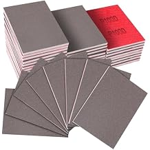 32-Pack 3x4 Inch 1000 Grit Hook & Loop Sanding Sponges - Wet/Dry Foam Pads for Medium-Fine Surface Smoothing on Wood, Metal & Automotive