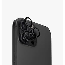 [KAMERA KORUYUCU] For iPhone 16Pro/16Promax ile uyumlu Kamera Lens Koruyucu Metal Temperli HD Cam Çizilmeye Dayanıklı Kamera Koruyucu (Black)