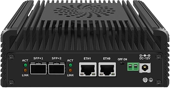 CWWK Mini PC N305 Firewall Hardware 2 x 10GbE SFP+, 2 x i226V 2.5GbE LAN OPNsense Appliance,AES-NI, 2HD, TypeC, TF Card Slot, M.2 WiFi Slot,8GB RAM 128GB SSD