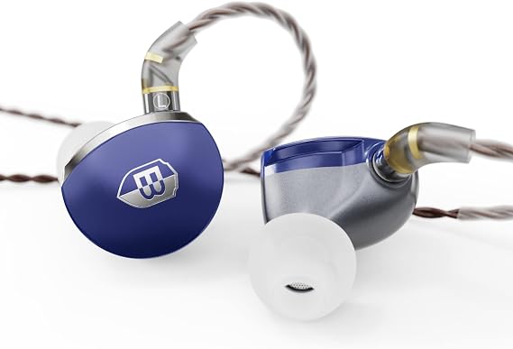 BASN MTPro 14.5mm Planar HiFi in Ear Monitors Headphones (Navy Blue)