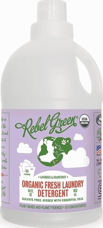 Rebel Green Organic Laundry Detergent, Natural Laundry Soap