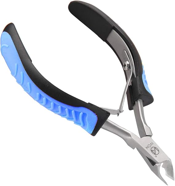 Cuticle Trimmer, Professional Non-Slip Cuticle Cutter Stainless Steel Nipper Blue