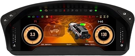 LCD Digital Dashboard Cluster Compatible for Nissan Y61 Safari Super SAFA 2005-2024 Virtual Instrument Panel Speedometer Virtual Cockpit