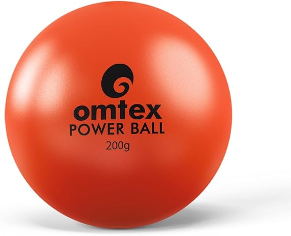 omtex Weighted Balls 200g for Power Hitting, Batting and Pitching Training Suitable for Teenager & Athlete, Build Strength and Muscle, Improve Technique and Form - Orange - Pack of 1