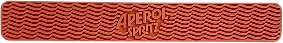Aperol Bar Mat, Rubber Drip Mat Coaster, Orange Wave Pattern