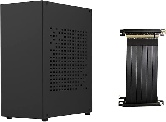 A07 Mini ITX Computer Case, Chassis HTPC Host Case, USB3.0 ITX Enclosure with Graphics Card Extension Cable A