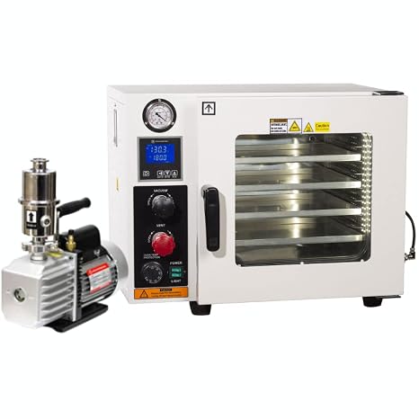 Across International AT09p7.110 Vacuum Oven with 7 CFM Pump, 5 Sided Heating, 0.9 cu ft