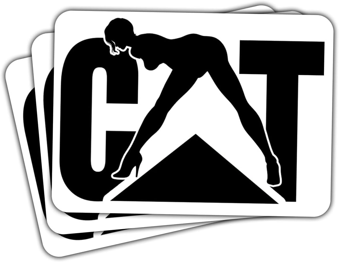 3 Pcs Heavy Equipment Sticker, Hard Hat Stickers for Men Dirty, Construction Vinyl Stickers for Laptop Water Bottle Phone Car Window Helmet 3 Inches
