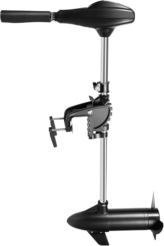 Electric Outboard Motor 58lbs Thrust 612W 12V – Trolling Motor with 5 Forward/3 Reverse Gears & Cruise Control, 50dB Quiet Operation, 3-Blade Propeller, for Small Boats Under 3m/9.84ft