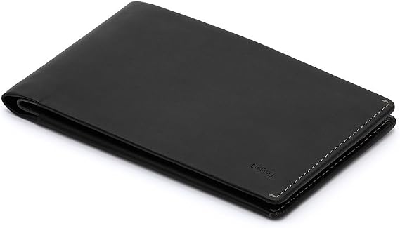 Bellroy Leather Travel Wallet (Passport Holder, RFID Protected, Travel Document Organizer, Travel Pen) - Black