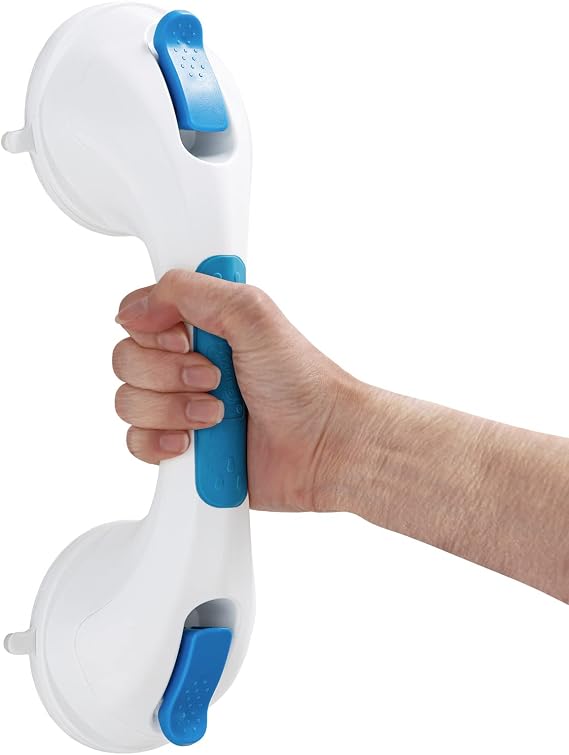 TAILI Grab Bars for Shower,Shower Handles for Elderly Suction,12.2",Blue | Safety for Showers,Bathtubs,Toilet,Elderly&Seniors,Bathroom Grip Bar Heavy Duty Handrails,No Drilling Removable Waterproof,G9
