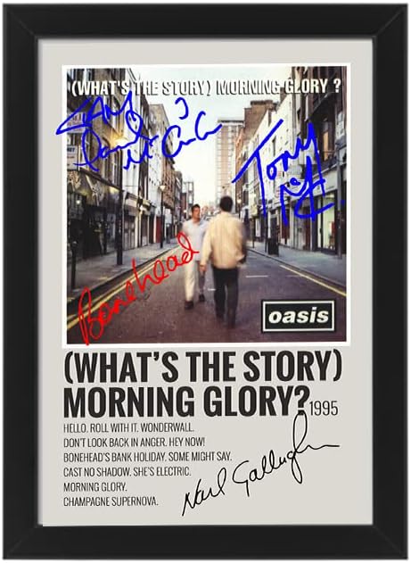 Oasis What's the Story Morning Glory? Album Song Cover Signed Poster - Autographed Print Unframed, A3