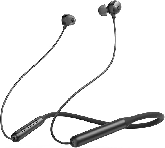 Soundcore by Anker Life U2i Wireless Neckband Headphones, 10mm Drivers with BassUp Technology, 24H Playtime, AI-Enhanced Calls, Foldable and Lightweight, IPX5 Water-Resistant, Secure Fit, Bluetooth 5