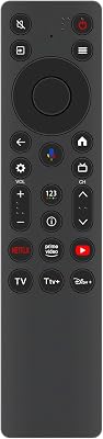 WINFLIKE RC813A Voice Remote Control Replace for TCL QM6K QLED 4K Smart QD-Mini LED TV 85QM6K 65QM6K FH026050022 91-002605-0022 RC813A_FMB2 G0401-000254