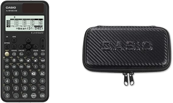 Casio FX-991DE CW ClassWiz Technical Scientific Calculator and FX-CASE-CB-BK2 Protective Case for Casio Technical Scientific Calculator Black