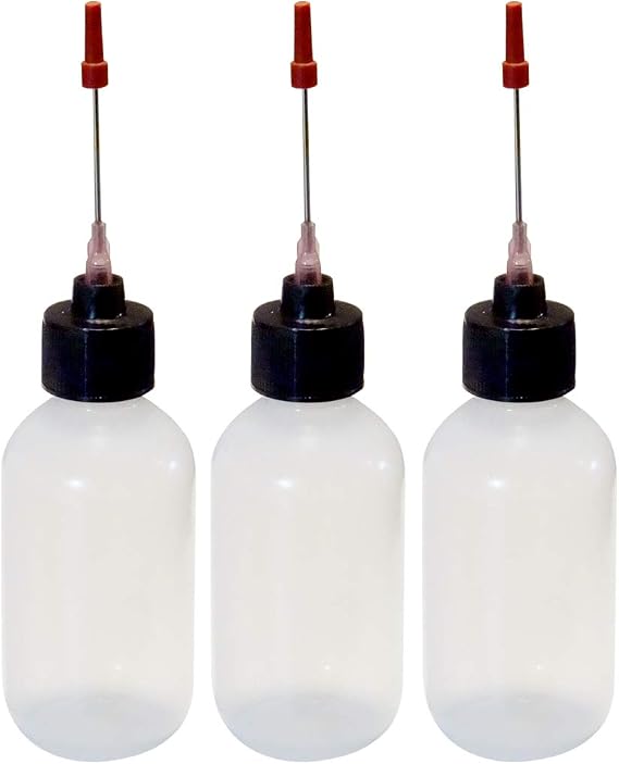 Liberty Products 3-2oz Plastic Squeeze Bottles 1.5" Stainless Applicators