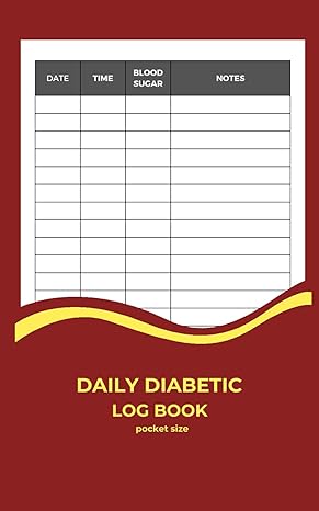 daily diabetic log book poket size: Blood Sugar Log Book | Daily Diabetic Glucose Tracker Journal Book | Blood Sugar, Diabetes, Monitoring Diary