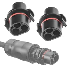 2-Pack LY01 to BC01 Adapter Deye Inverter to Betteri Power Station, ABS Solar Battery Connector, Black