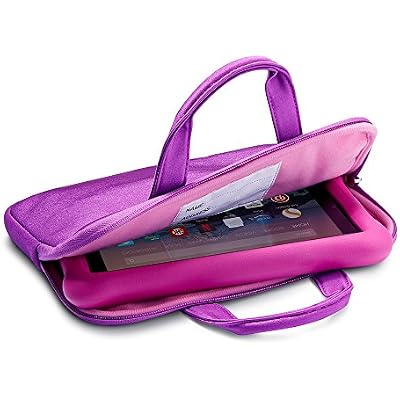 NuPro Zipper Sleeve for Fire 7 Kids Tablets, Purple/Pink