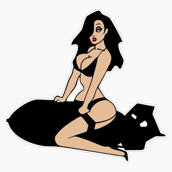LAD Studio pin up Sexy Bombshell Window Bumper Sticker Decal 5""