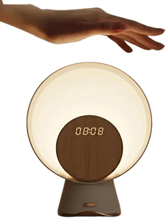 Ay Işığı Gece Lambası Bluetooth Hoparlör Kablosuz Şarj | Çalar Saat, Akıllı Ev Uyumlu, Kablosuz Şarj, Küçük Tasarım, Ses Sistemi [Enerji Sınıfı A+]