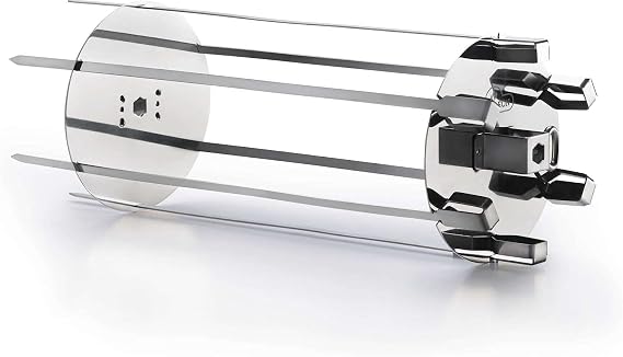 Napoleon Rotisserie Shish-Kebab Skewer Set - Fits Most Spit Rods, 6 skewers, 2 Rotisserie Plates, Does Not Include Rotisserie