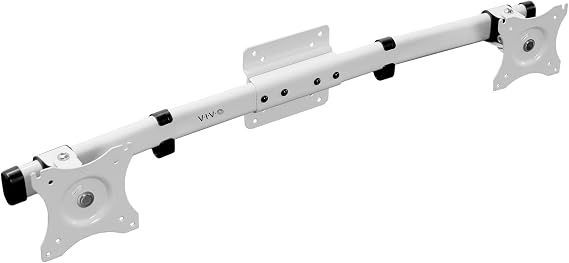 VIVO Dual VESA Bracket Adapter, Horizontal Assembly Mount for 2 Monitor Screens up to 27 inches, White, MOUNT-VW02AW