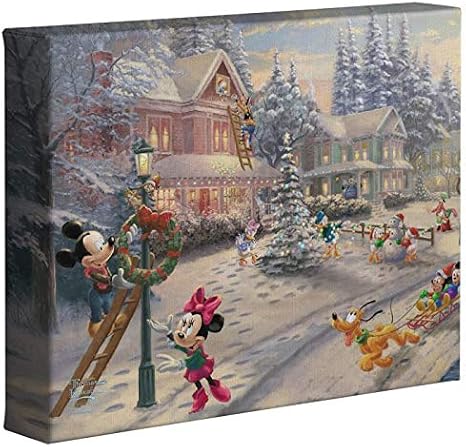 Thomas Kinkade Studios Mickey's Victorian Christmas 8" x 10" Gallery Wrapped Canvas