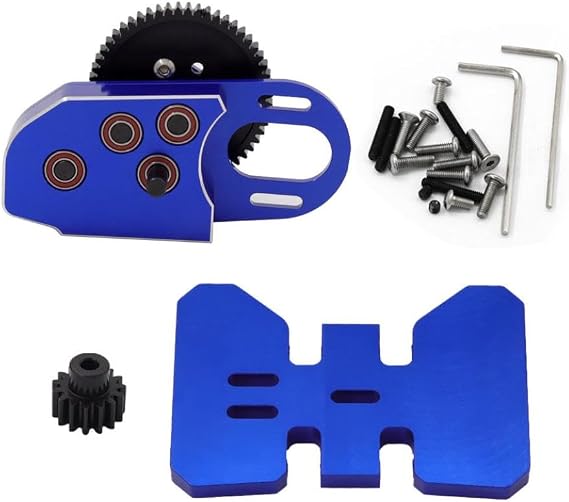 RC Crawler Overdrive Gear Transmission Box 1/10 Scale 2Low Gearbox Compatible with III II 90046 Model(Blue)