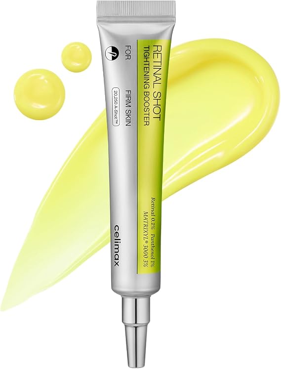 celimax The Vita A Retinal Shot Tightening Booster | with Retinal 0.1%, Matryxyl 3%, Pore Minimiser, Wrinkles & Fine Lines, Firmer Skin, 15 ml | 0.1% retinal, 3% matryxyl, highly effective retinoid, anti-ageing, pore refinement, fine lines, skin tightening