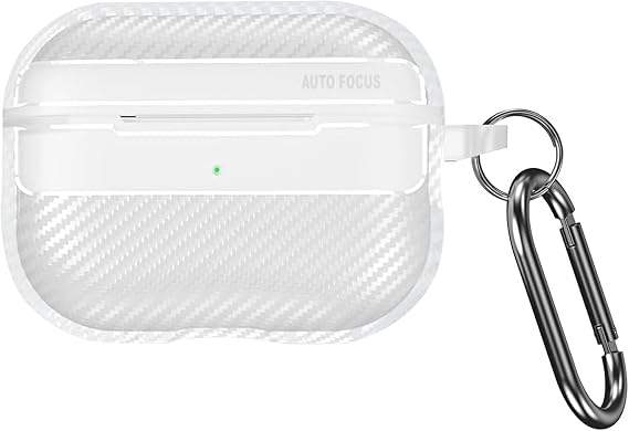 Fiber Carbon Look Transparent Silicone Case Fully Fitting Perfect Mold and Eye-Catching Stylish Design Compatible with Minesk Airpods Pro 2 (Airpods Pro 2)